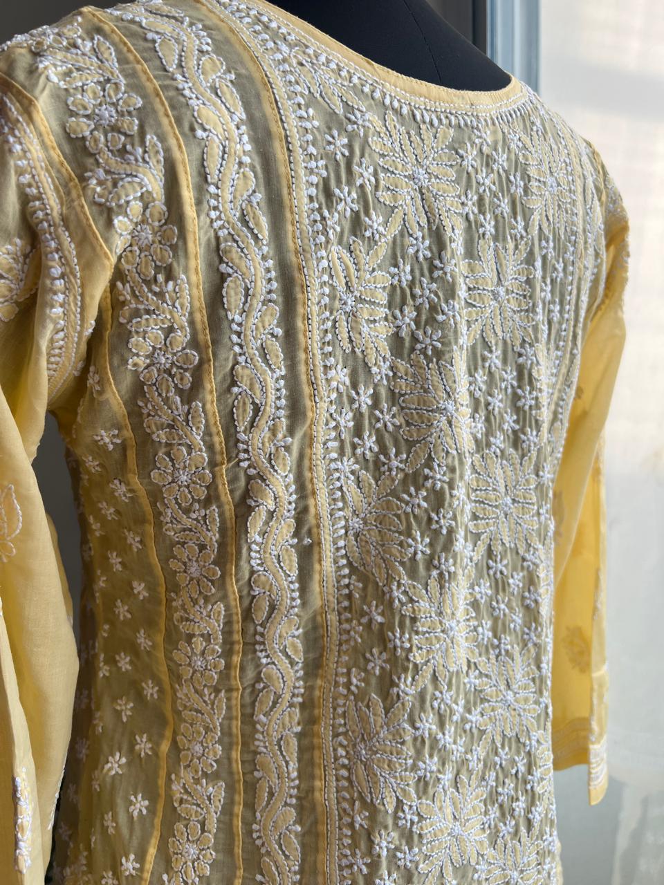 Cotton A line Full embroidered anarkali