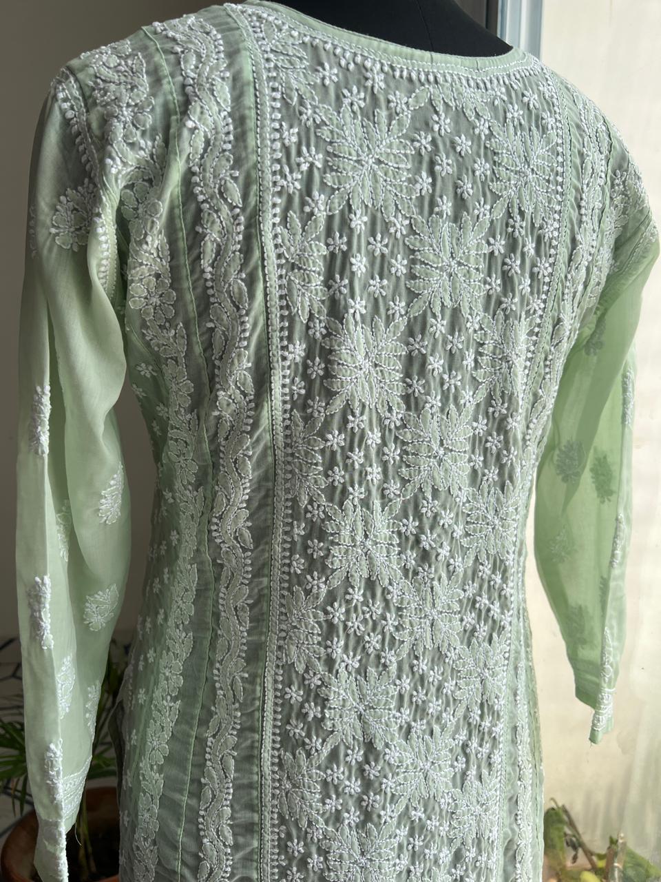 Sage Green Cotton Anarkali