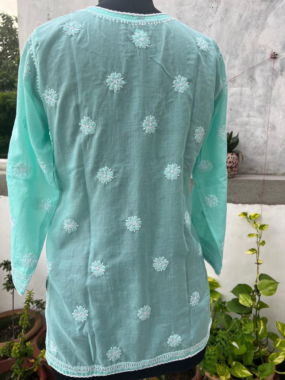 Sea Green Jaalwork Top