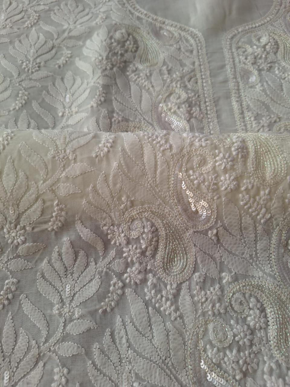 Off white Kurta with Embellishments