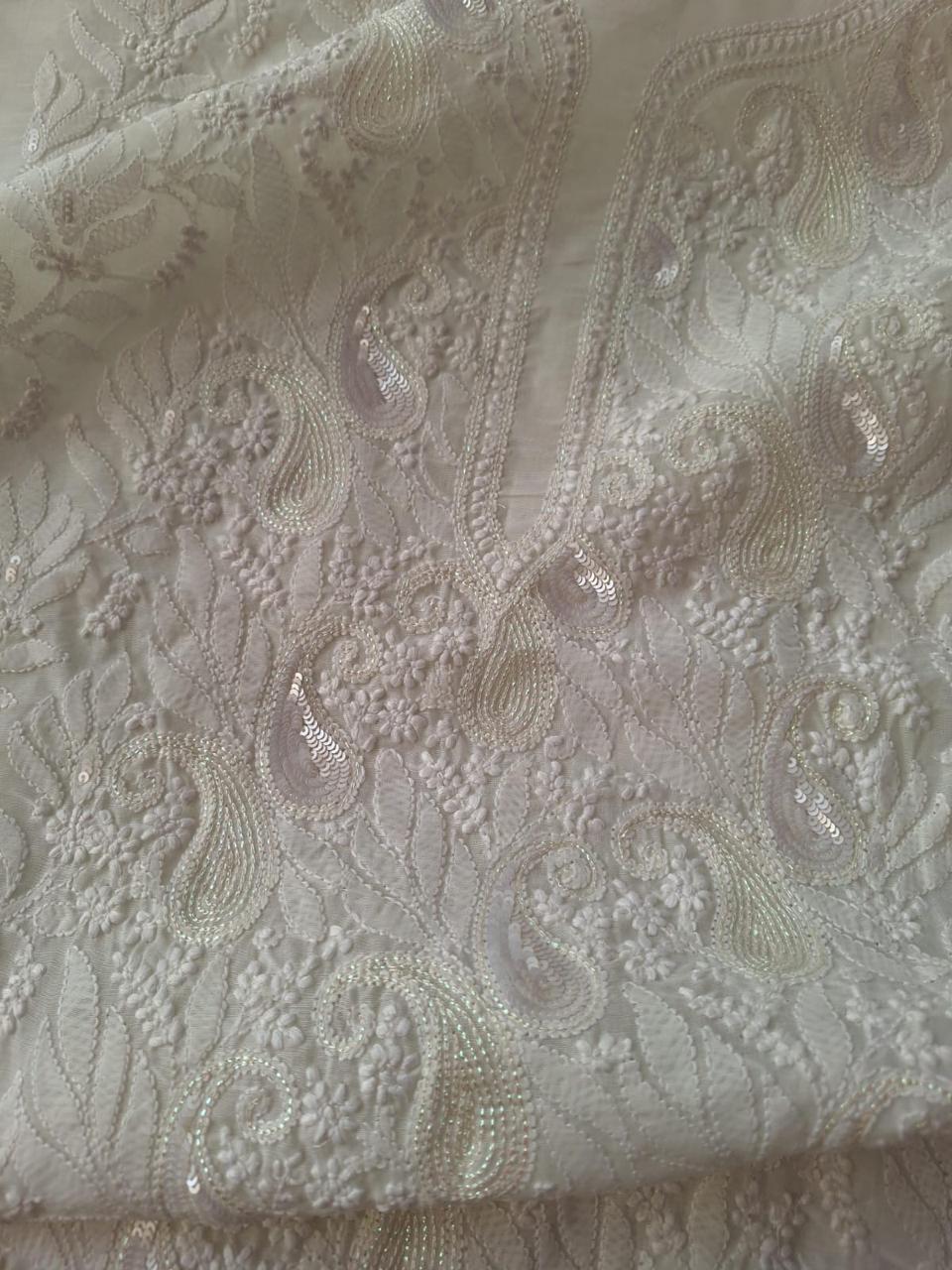 Off white Kurta with Embellishments