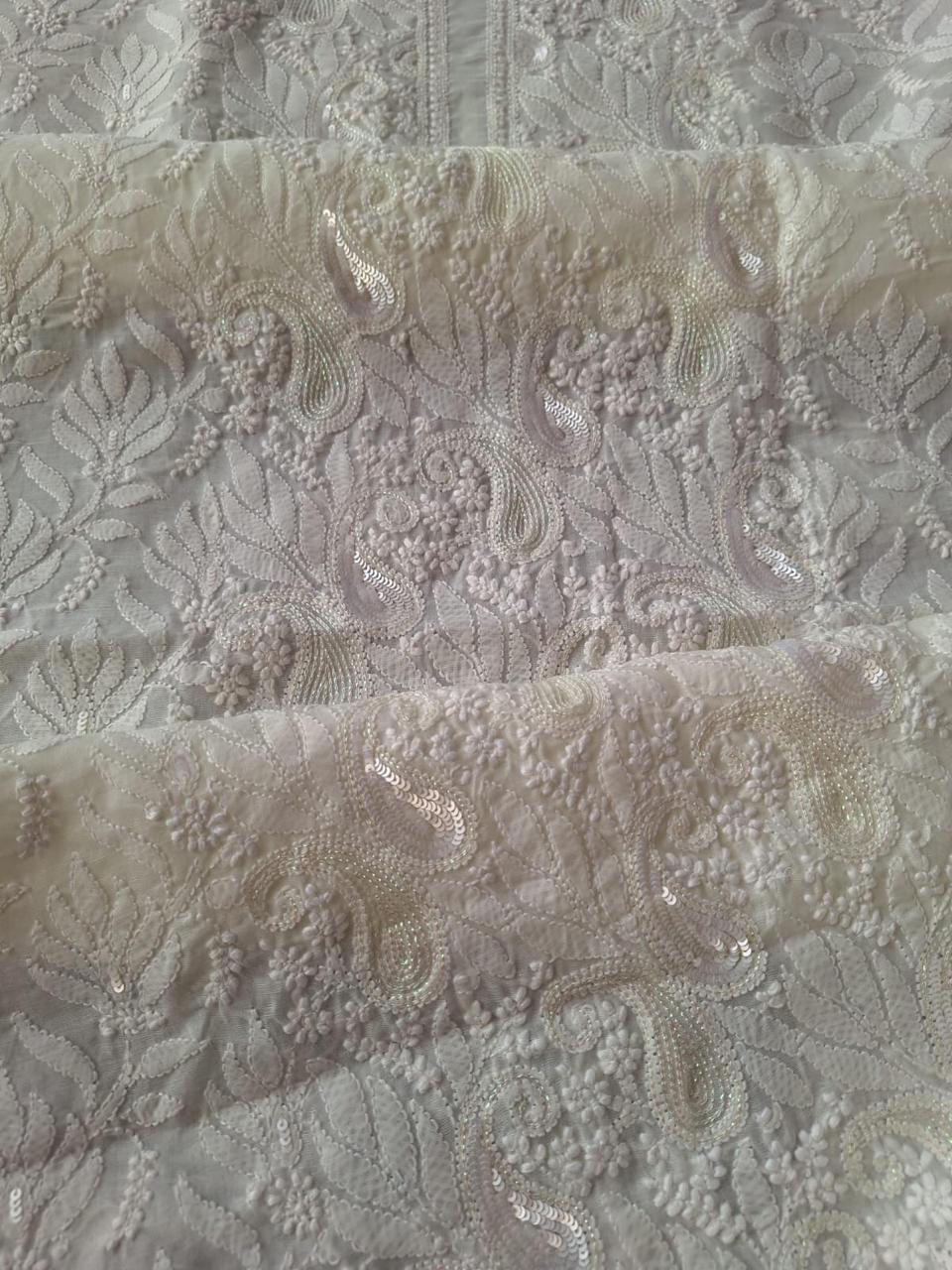 Off white Kurta with Embellishments