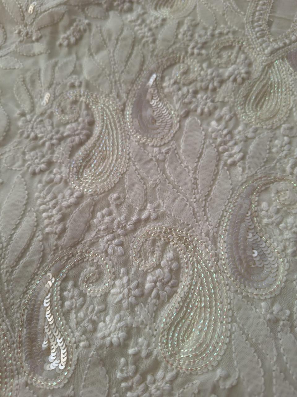 Off white Kurta with Embellishments