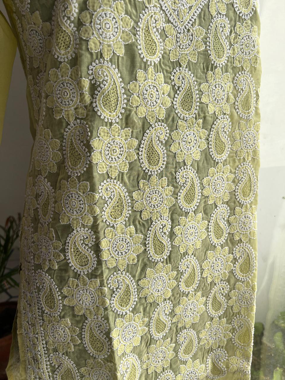 Lemon Yellow Kurta with Jaaliwork
