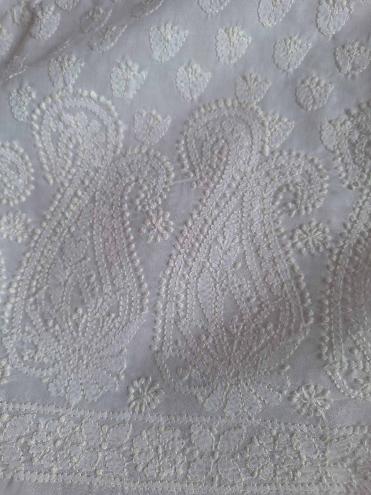 Pure White cotton Chikankari Suit