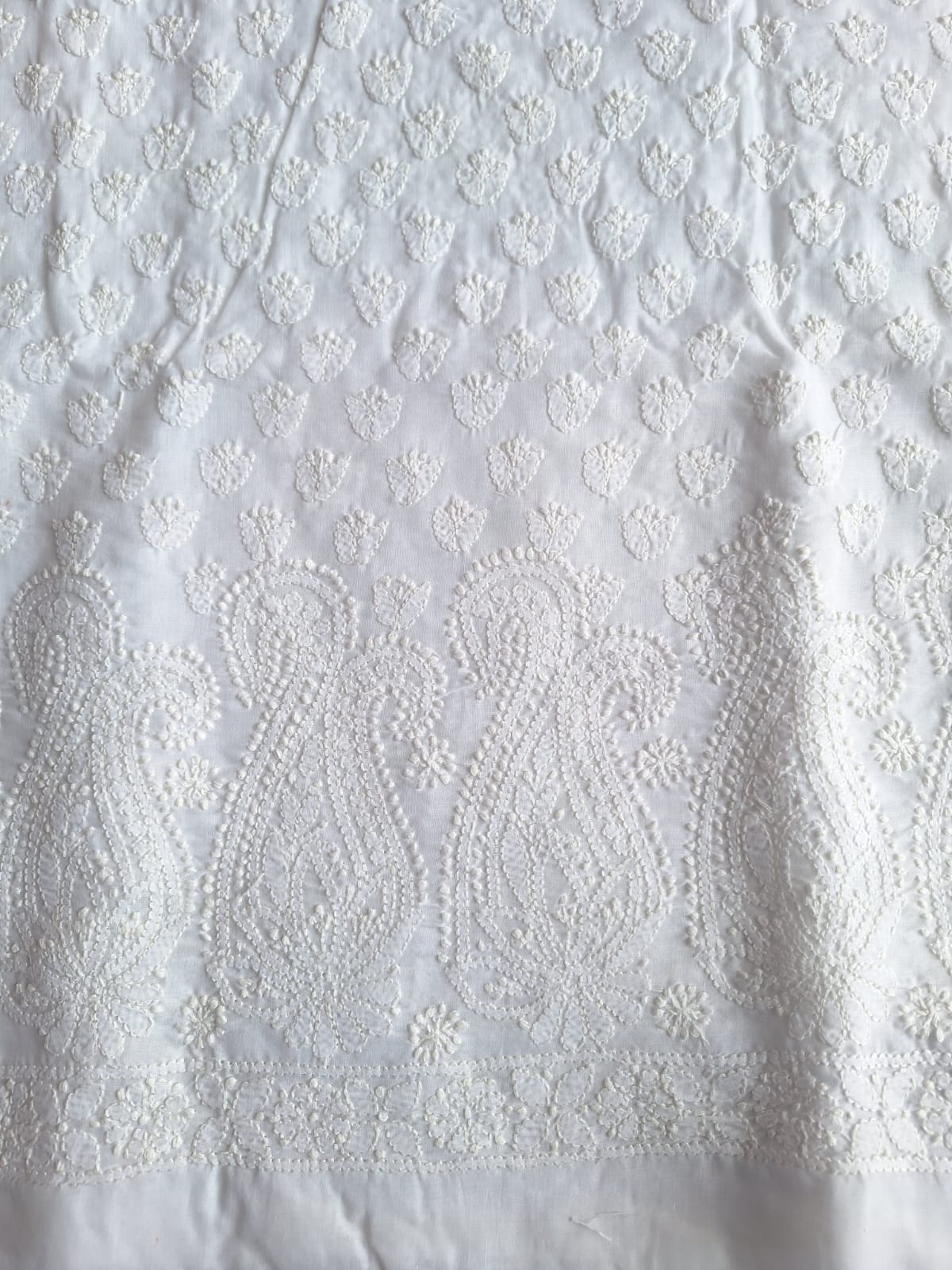Pure White cotton Chikankari Suit