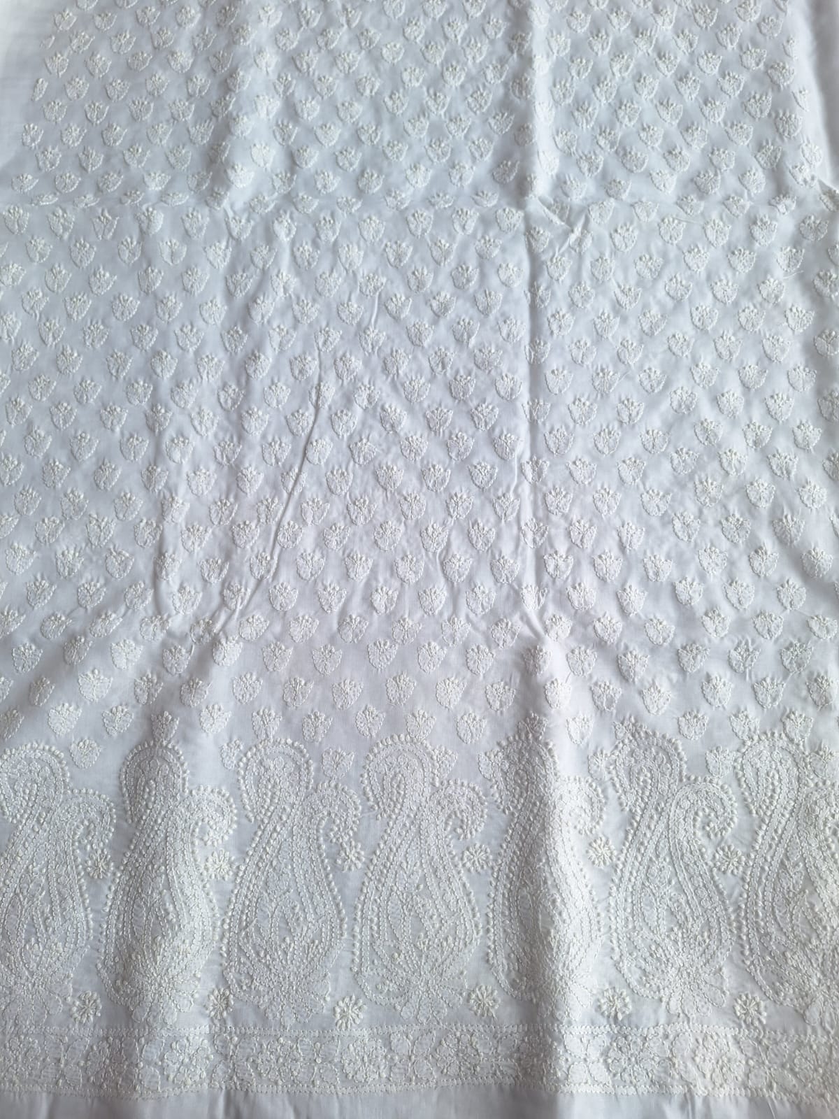 Pure White cotton Chikankari Suit