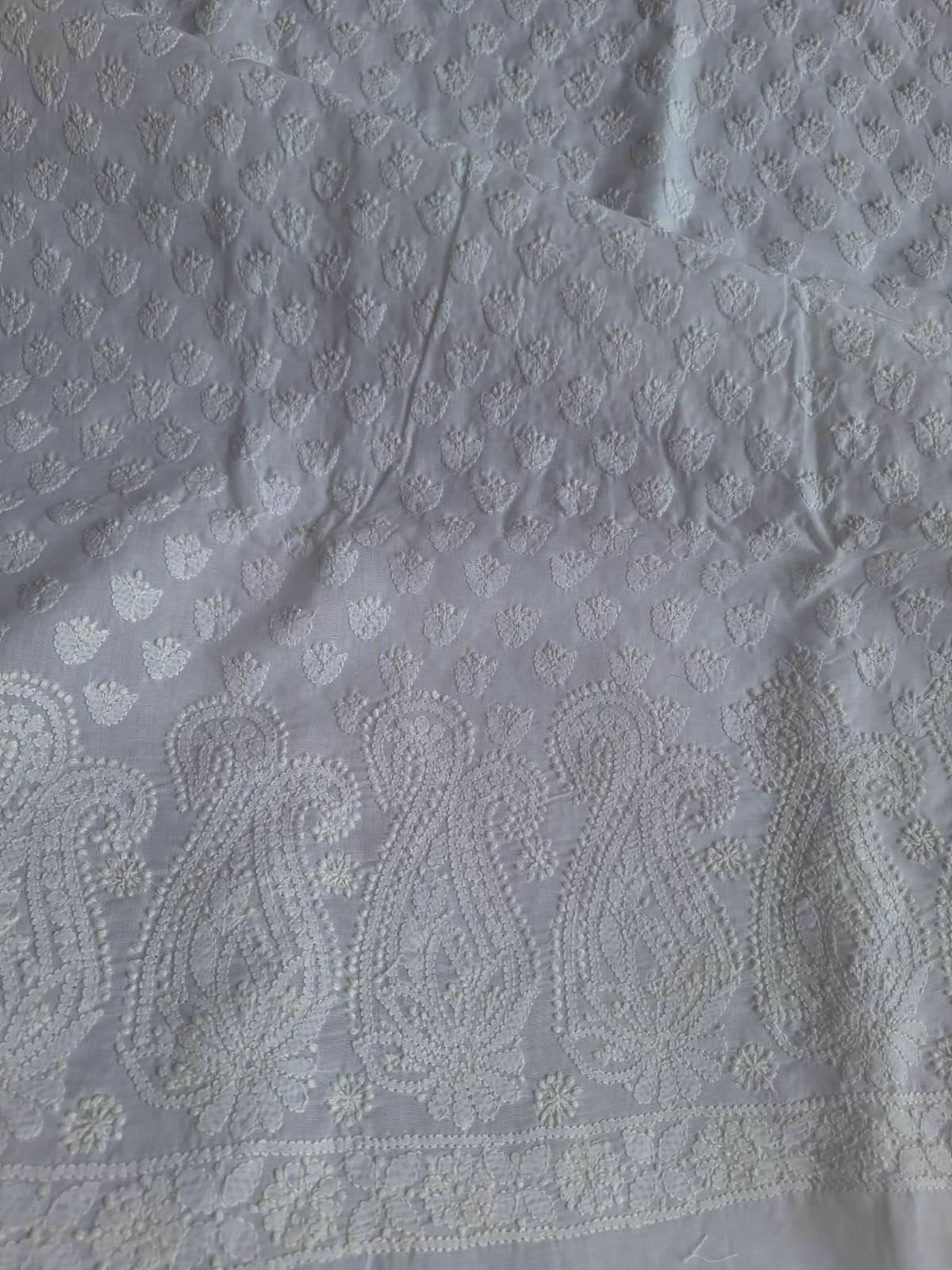 Pure White cotton Chikankari Suit