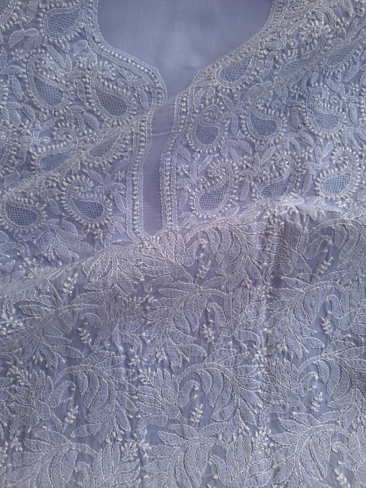 Lavender Cotton Full set with Jaaliwork