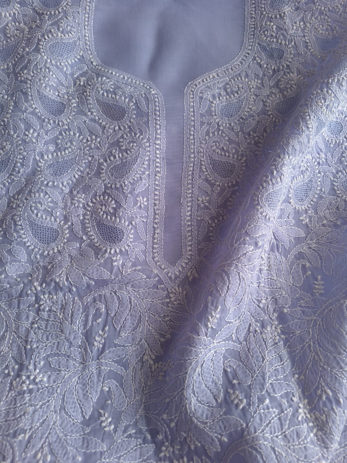 Lavender Cotton Full set with Jaaliwork