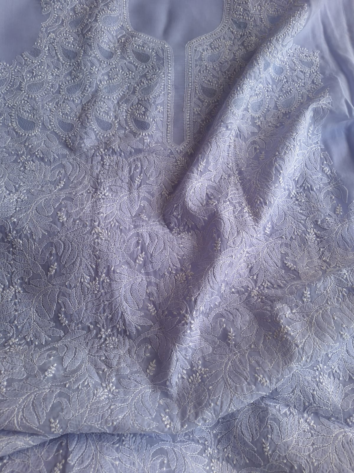 Lavender Cotton Full set with Jaaliwork