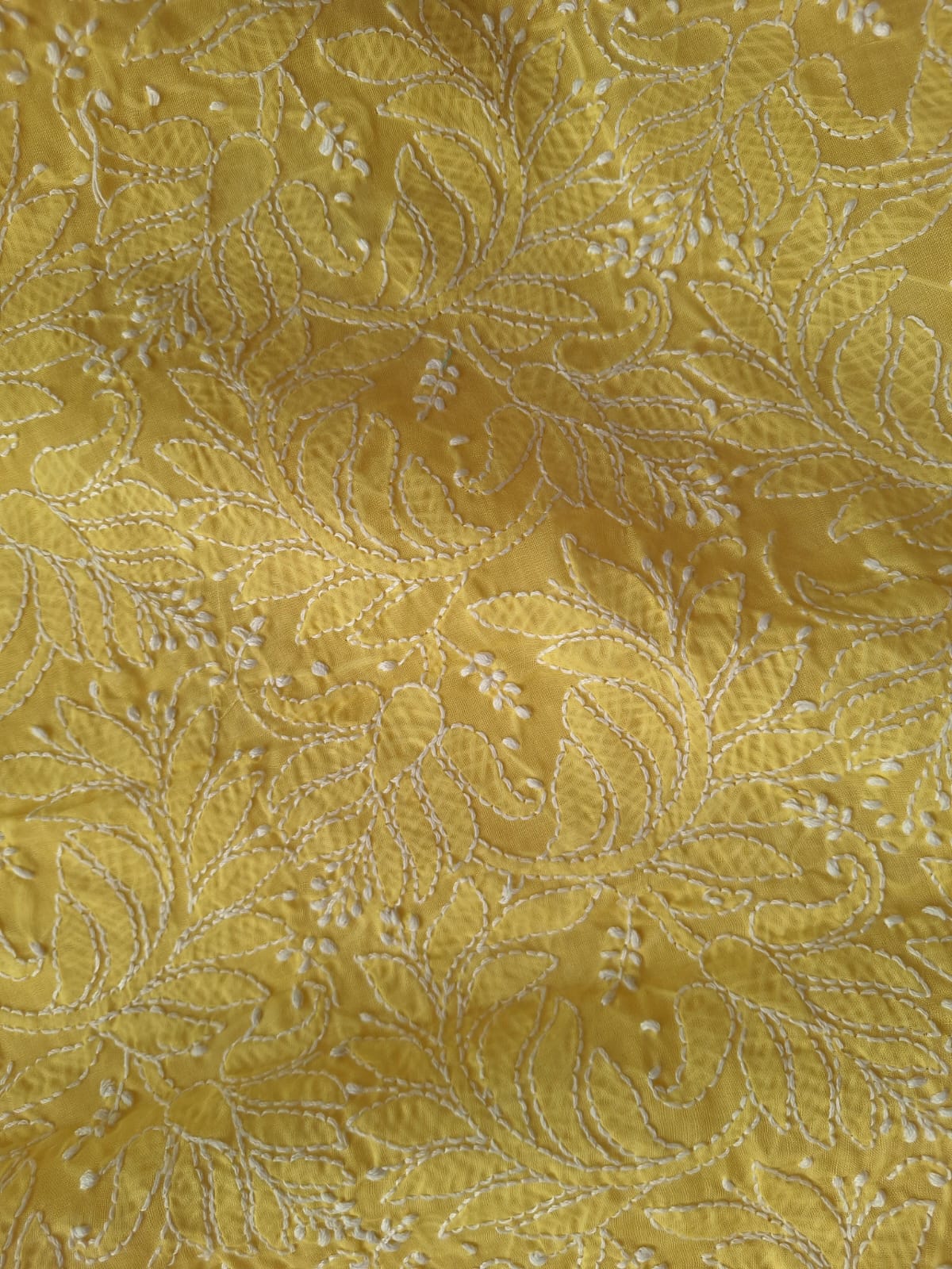 Mango Yellow Cotton Full Set with Jaaliwork
