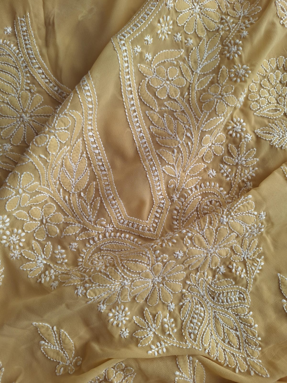 Semi Georgette Full set with Handwork