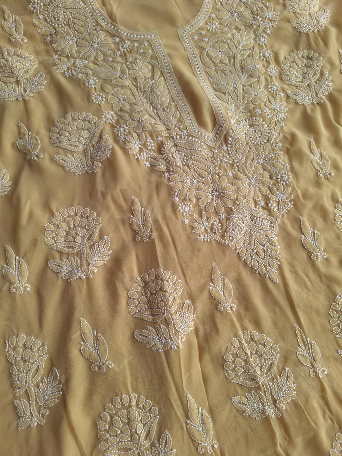 Semi Georgette Full set with Handwork