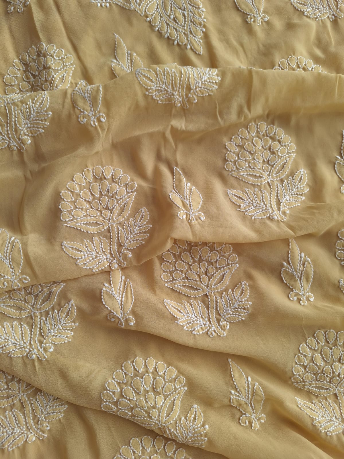 Semi Georgette Full set with Handwork