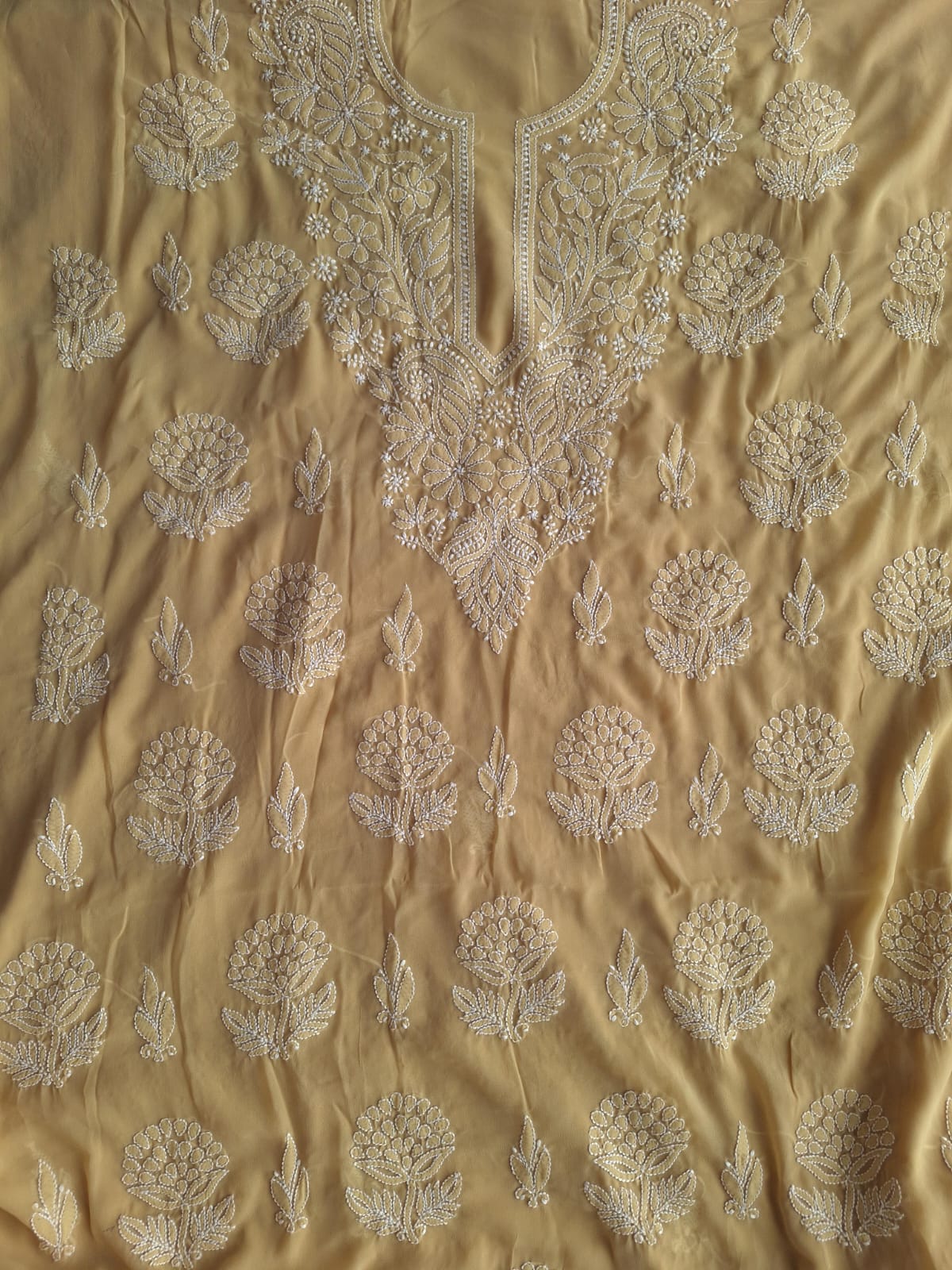 Semi Georgette Full set with Handwork