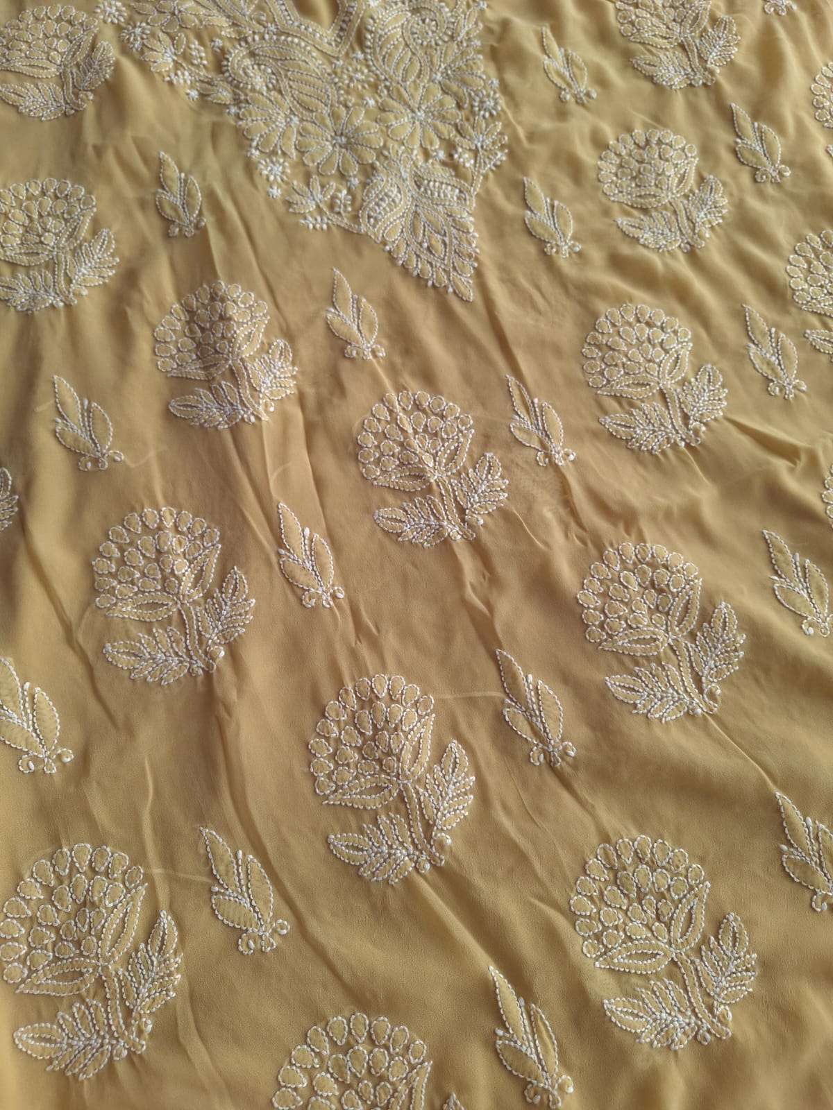Semi Georgette Full set with Handwork