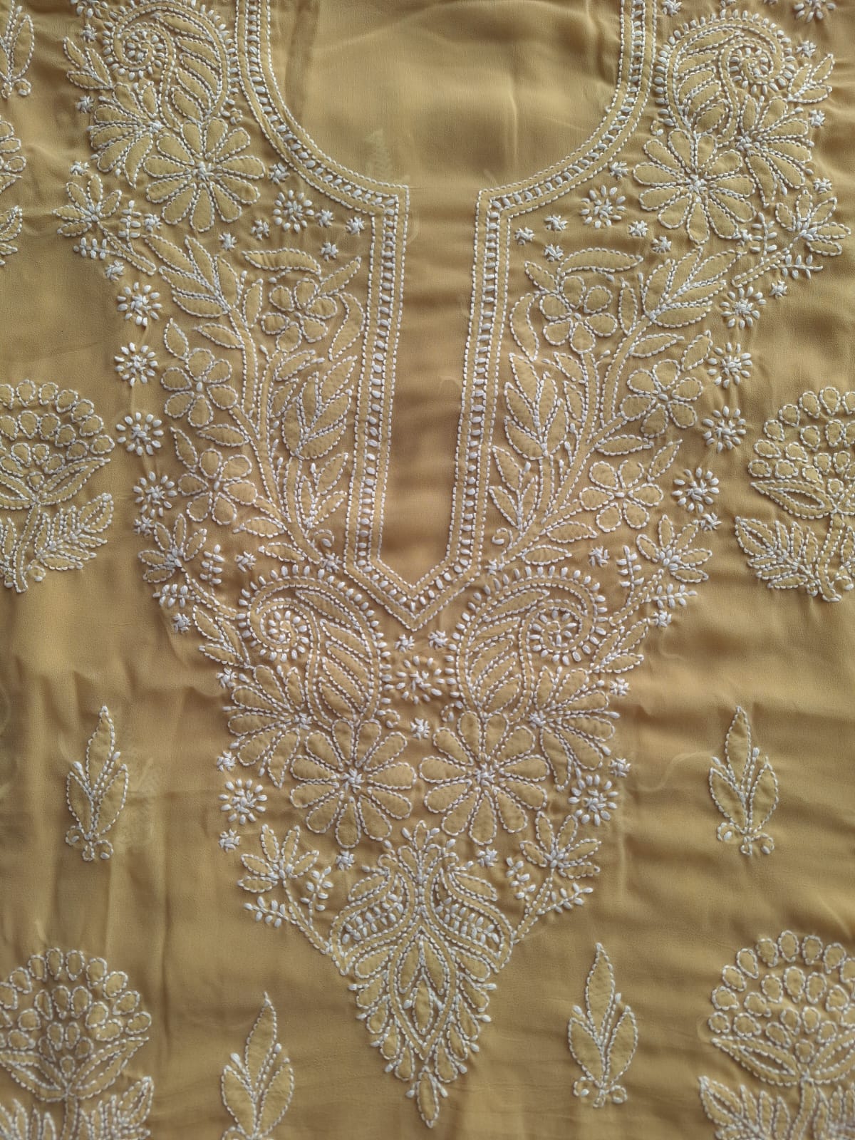 Semi Georgette Full set with Handwork