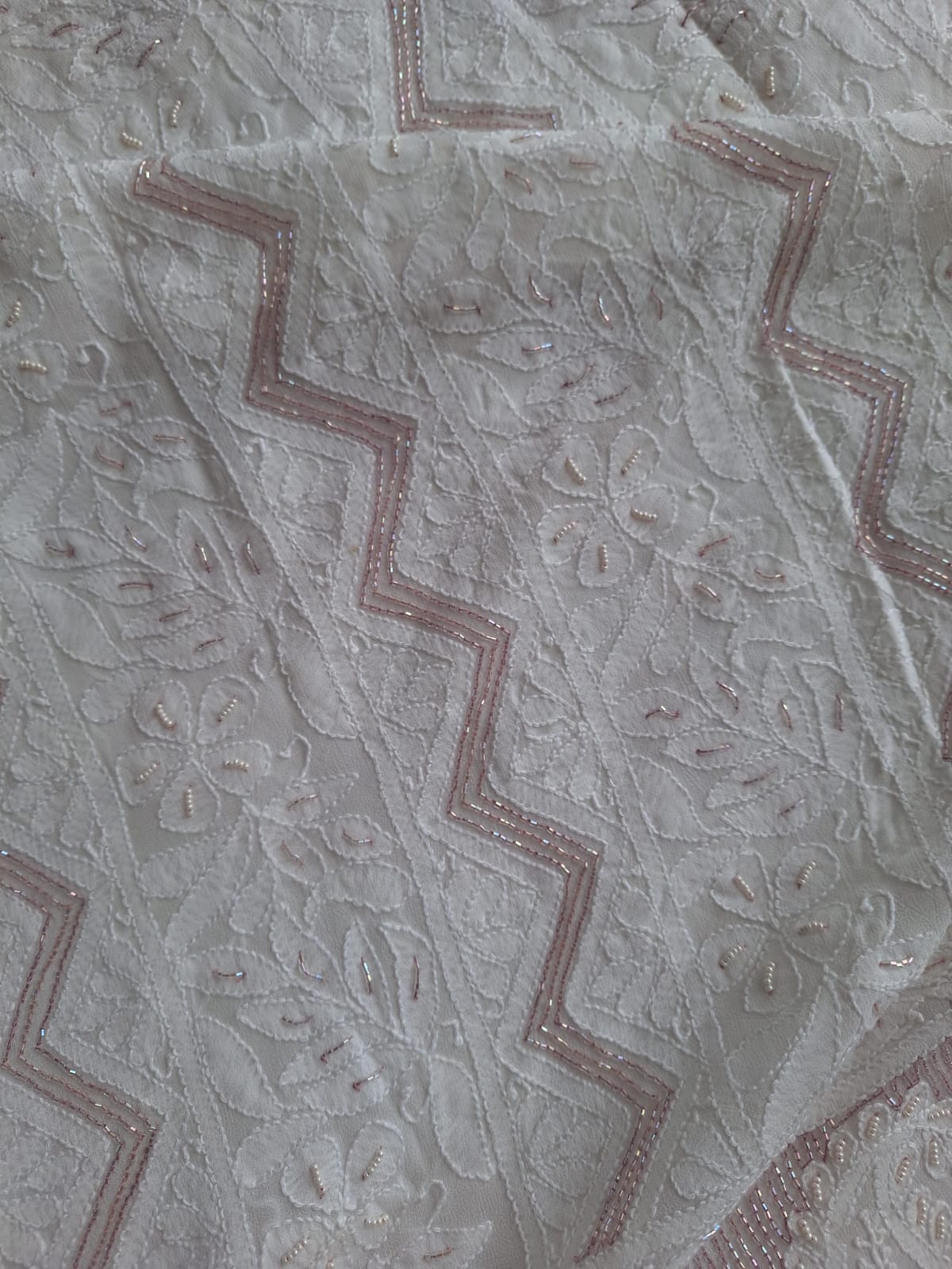 Premium Viscose Georgette Kurta and dupatta with Cutdana work