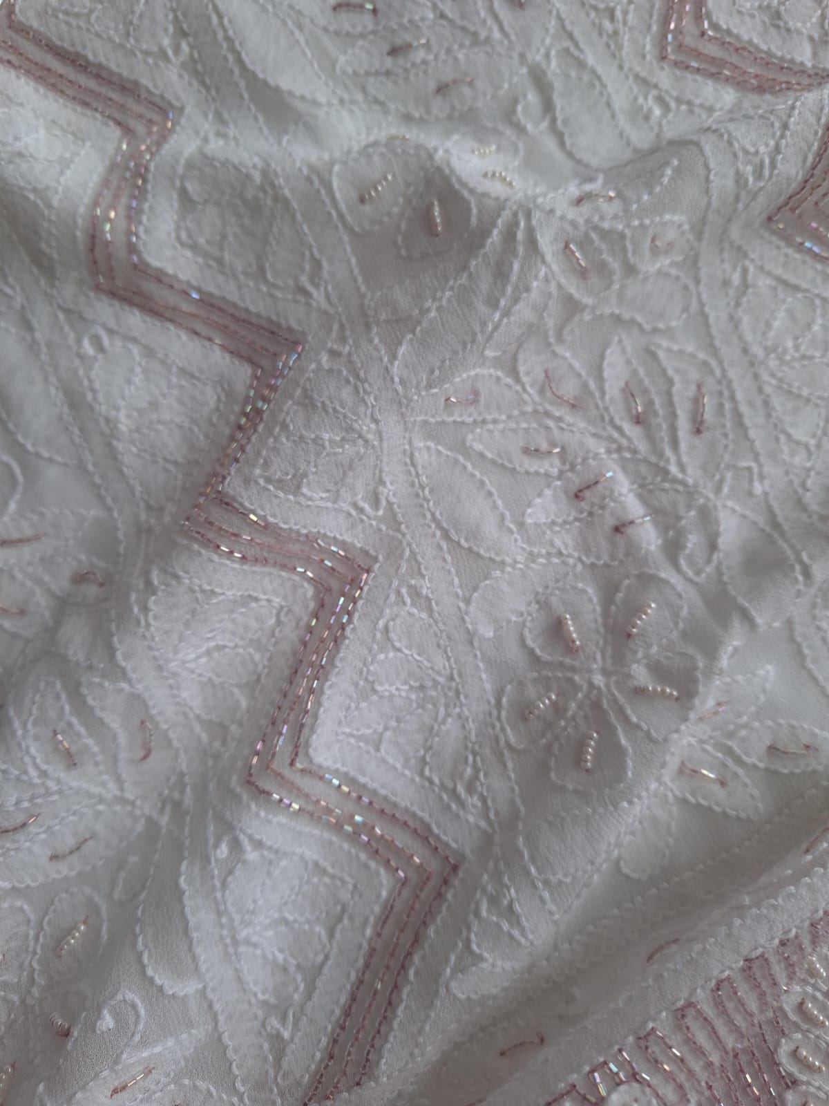 Premium Viscose Georgette Kurta and dupatta with Cutdana work