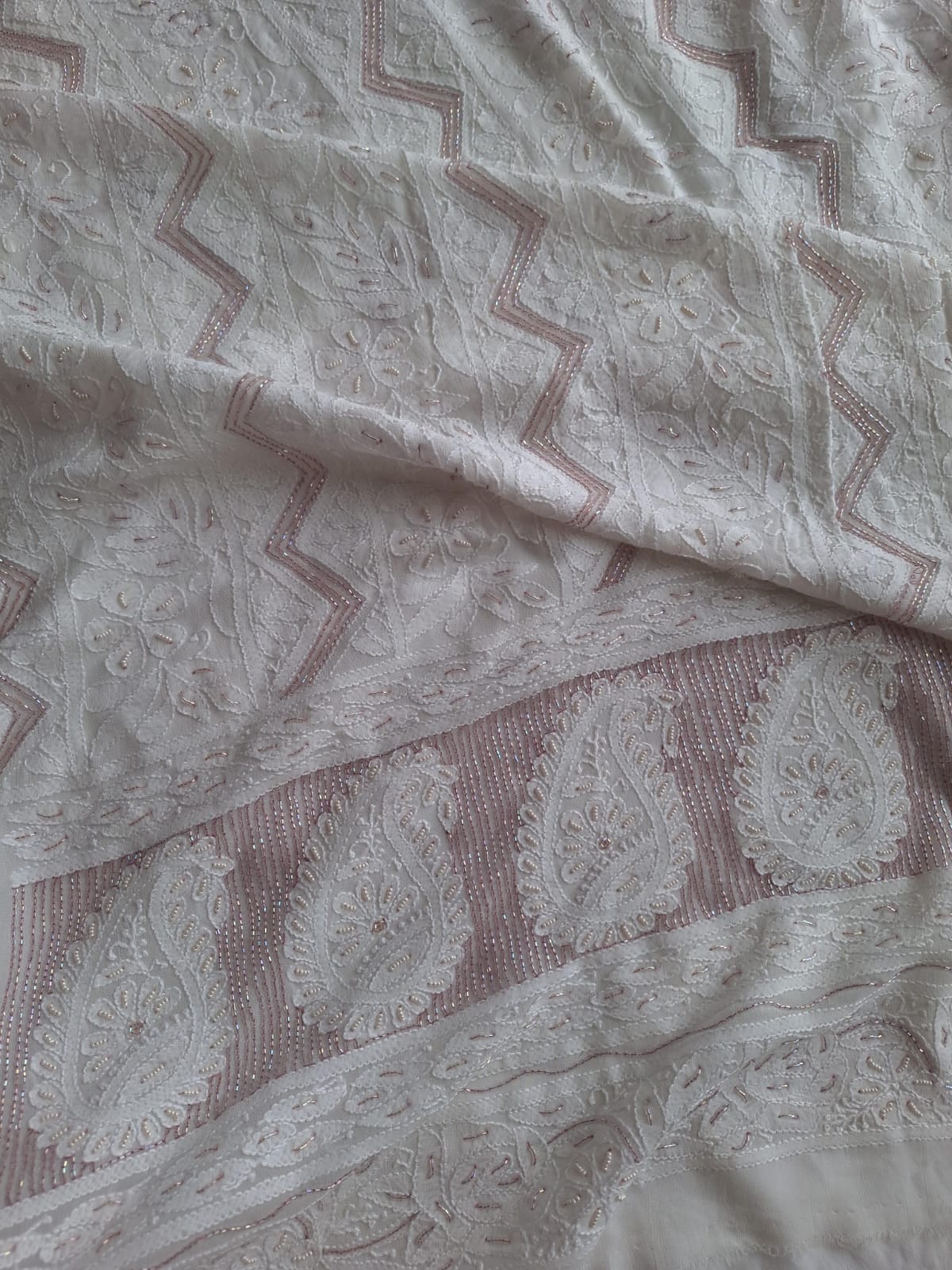 Premium Viscose Georgette Kurta and dupatta with Cutdana work