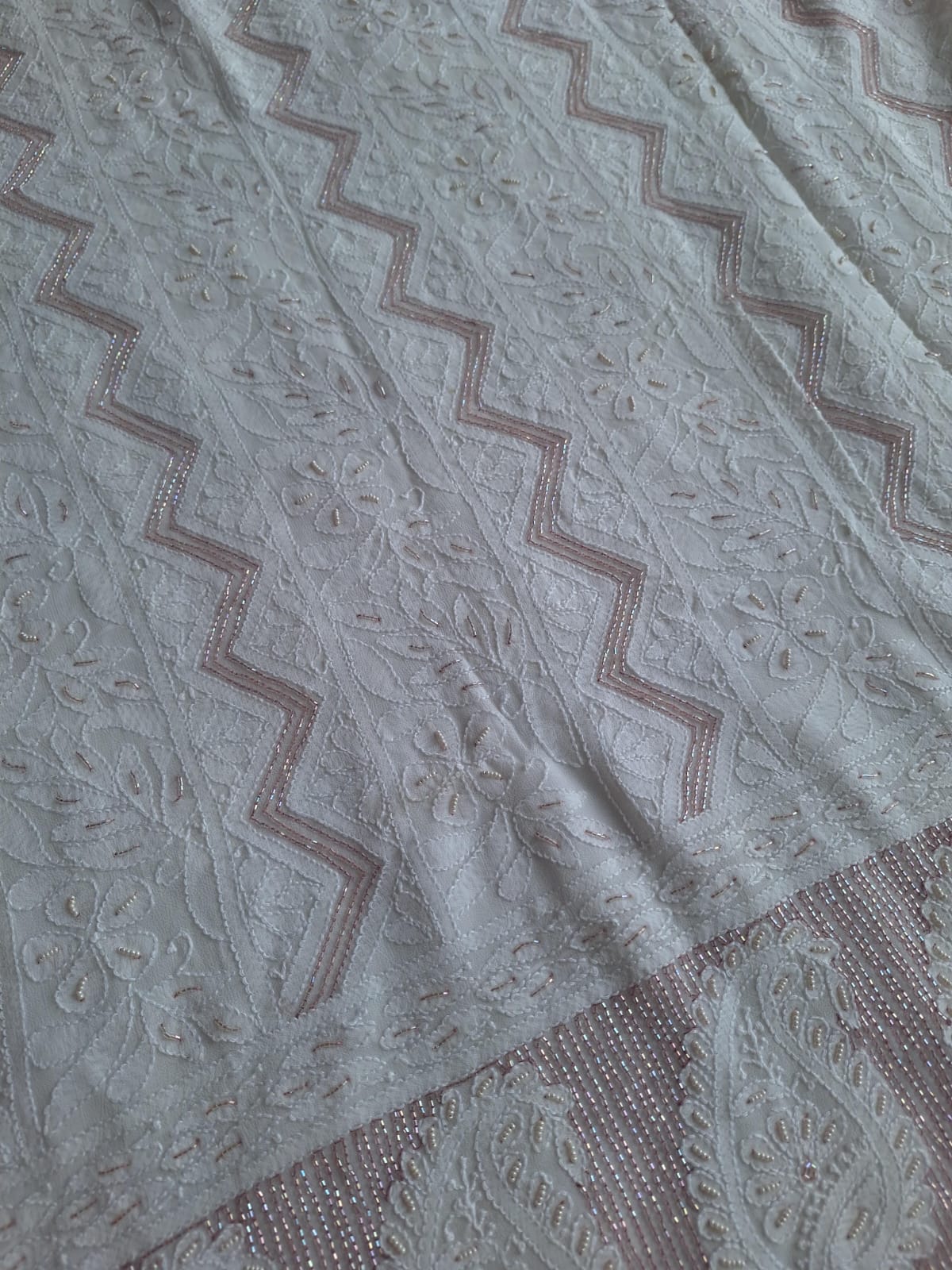 Premium Viscose Georgette Kurta and dupatta with Cutdana work