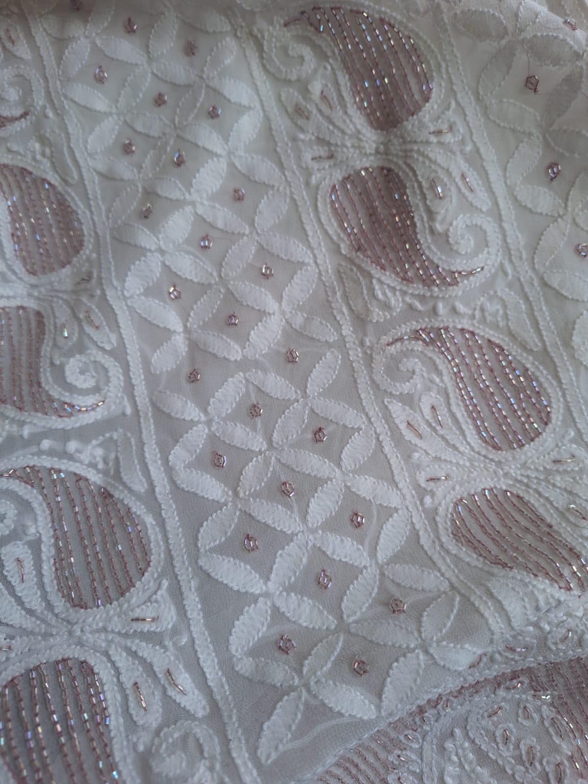 Premium Viscose Georgette kurta and dupatta set with Chikankari and Cutdana work