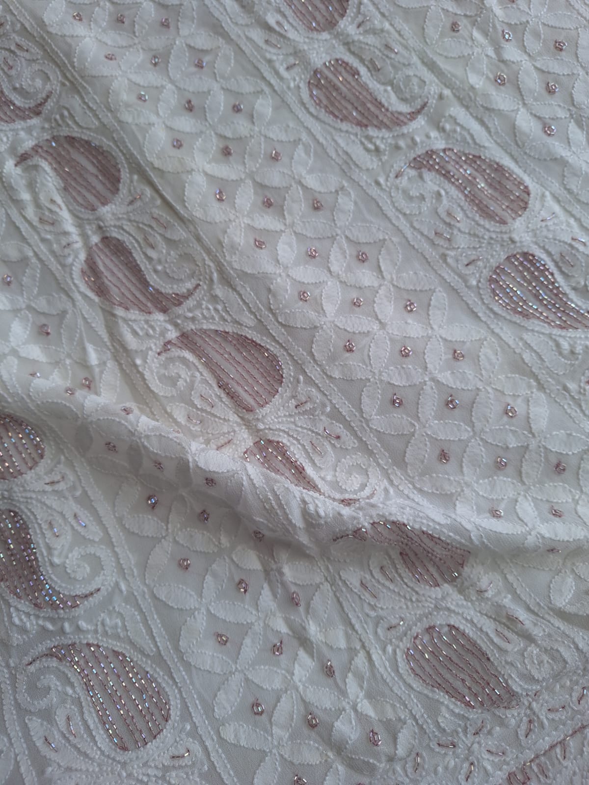 Premium Viscose Georgette kurta and dupatta set with Chikankari and Cutdana work