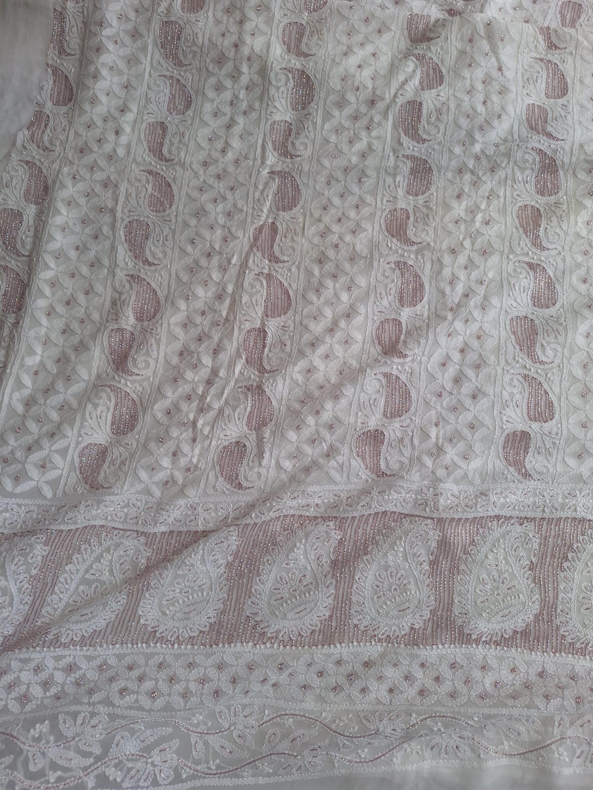 Premium Viscose Georgette kurta and dupatta set with Chikankari and Cutdana work