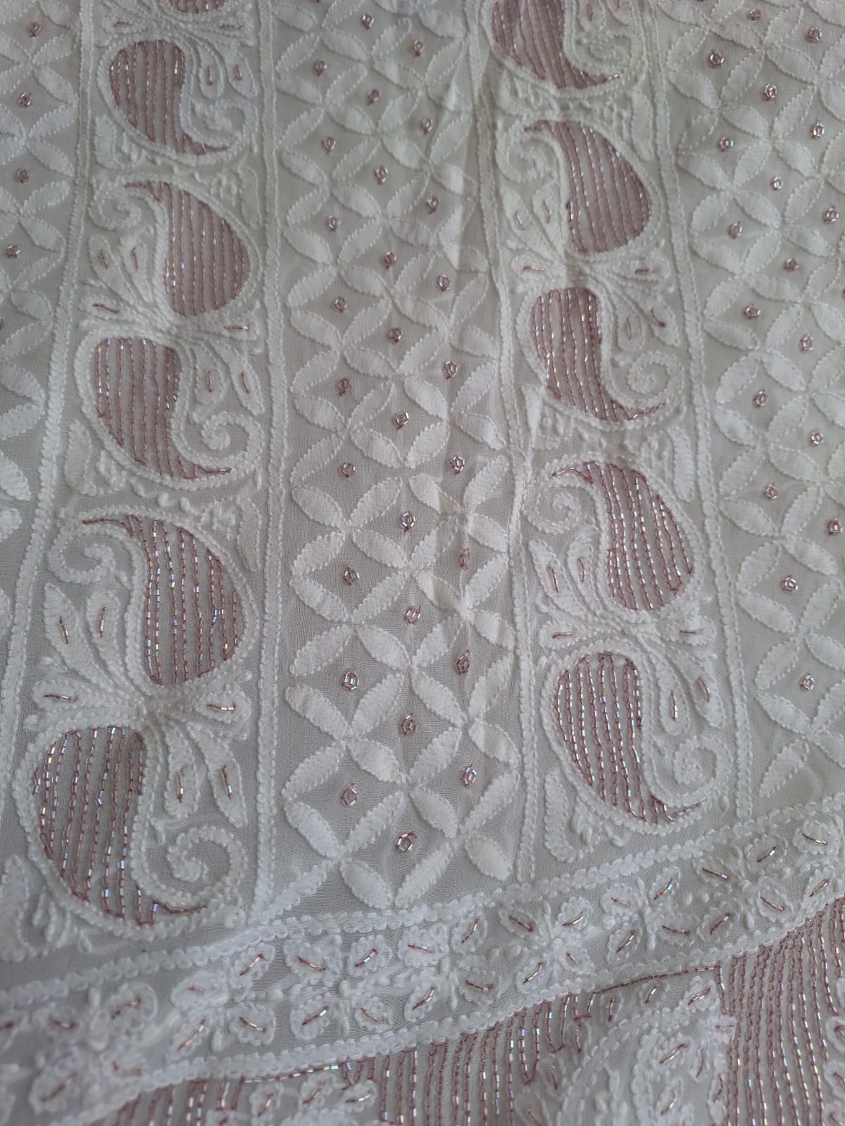 Premium Viscose Georgette kurta and dupatta set with Chikankari and Cutdana work