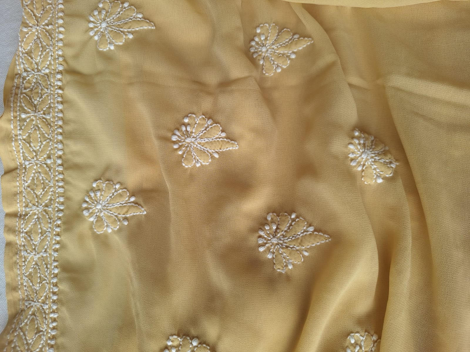 BeigeKhaki Color Georgette full set