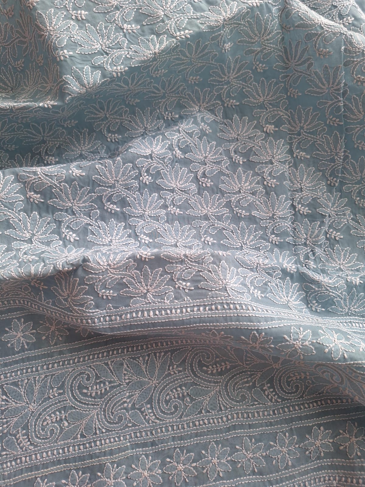 KAMAL Cotton Handcrafted Jaalwork Kurta Fabric