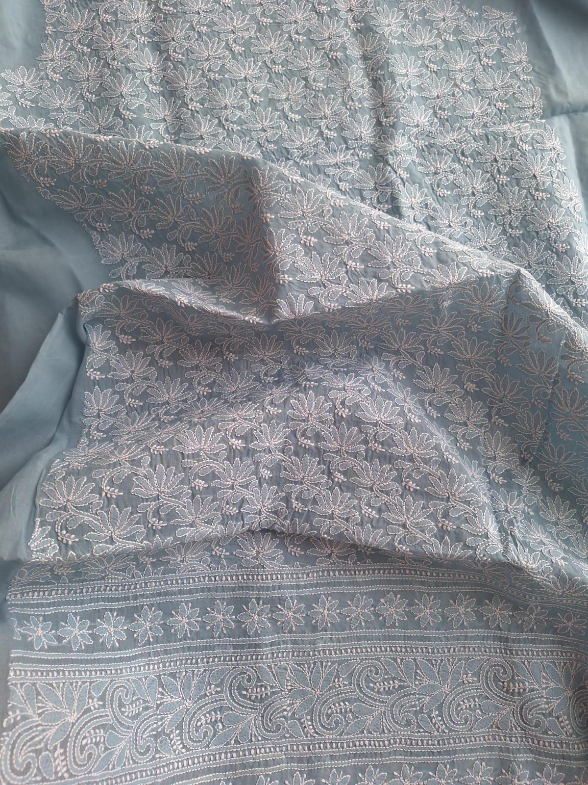 KAMAL Cotton Handcrafted Jaalwork Kurta Fabric