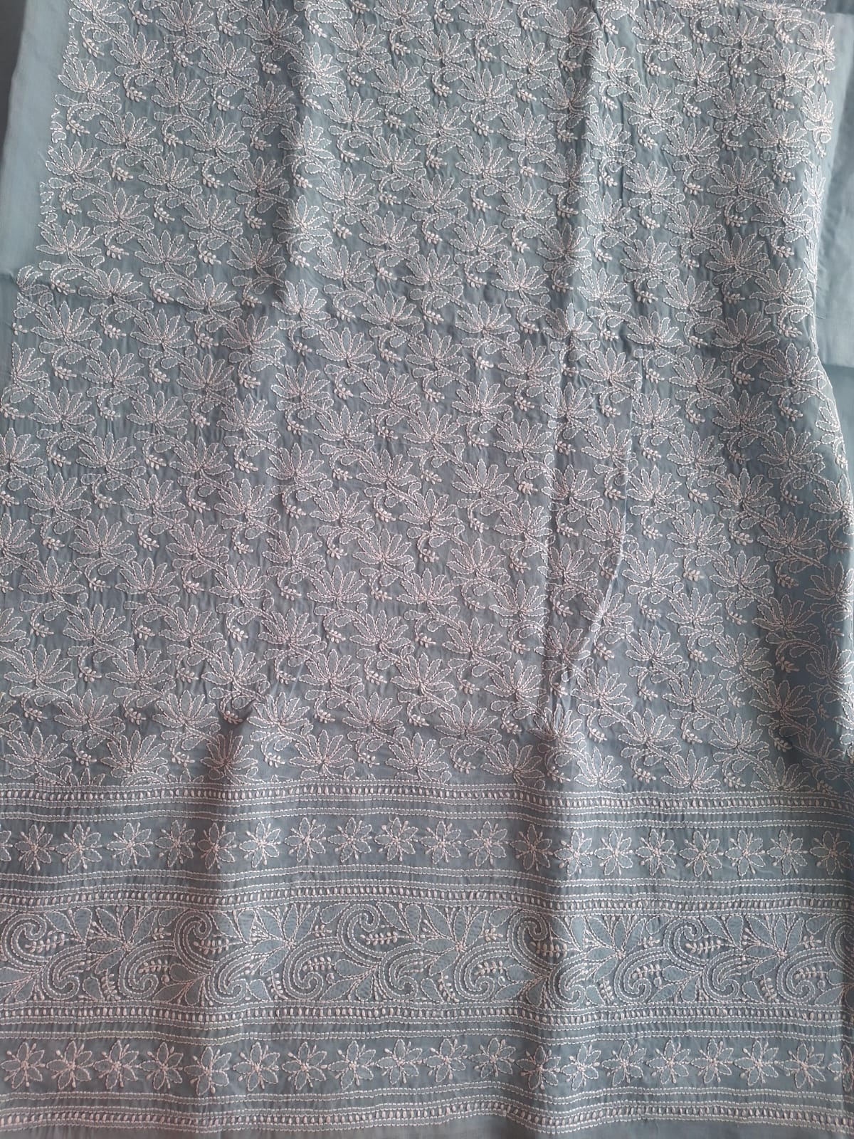 KAMAL Cotton Handcrafted Jaalwork Kurta Fabric