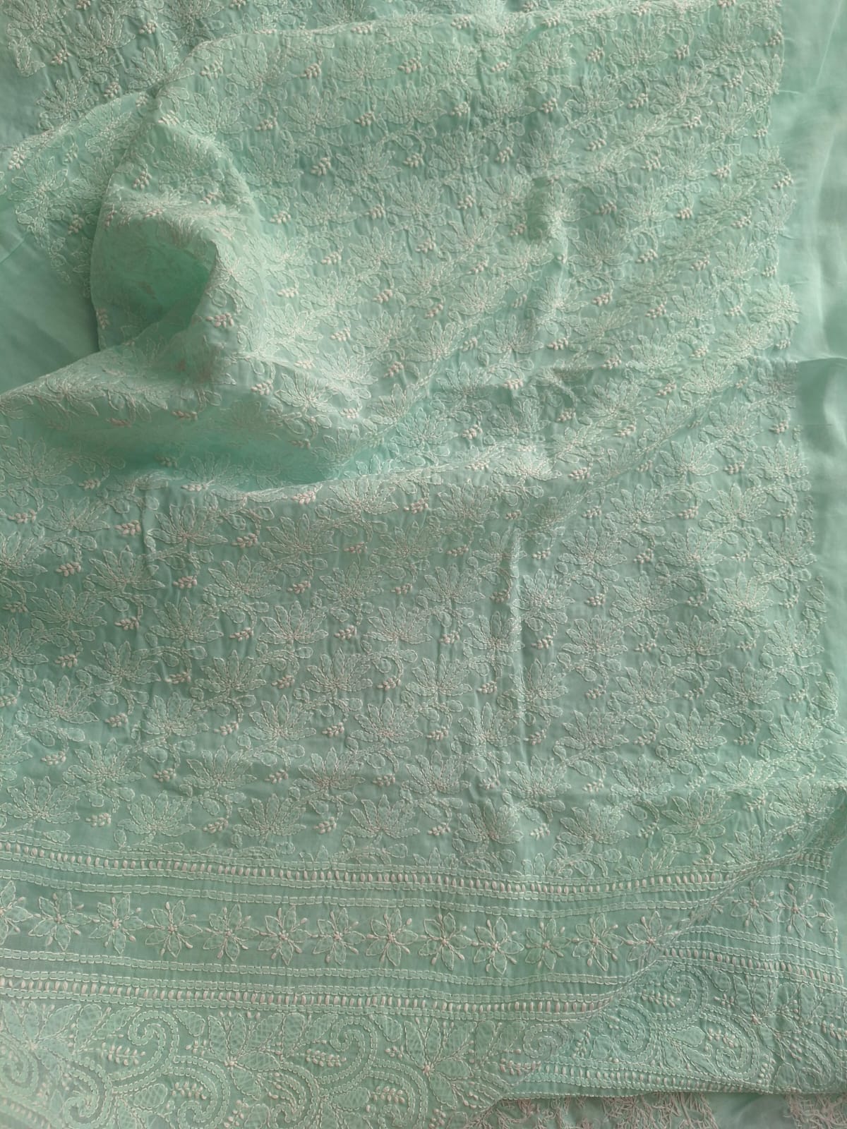 KAMAL cotton Handcrafted Jaalwork Kurta Fabric