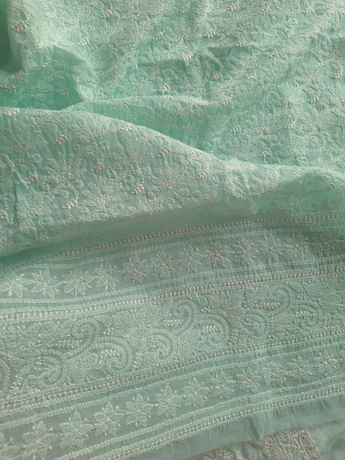 KAMAL cotton Handcrafted Jaalwork Kurta Fabric