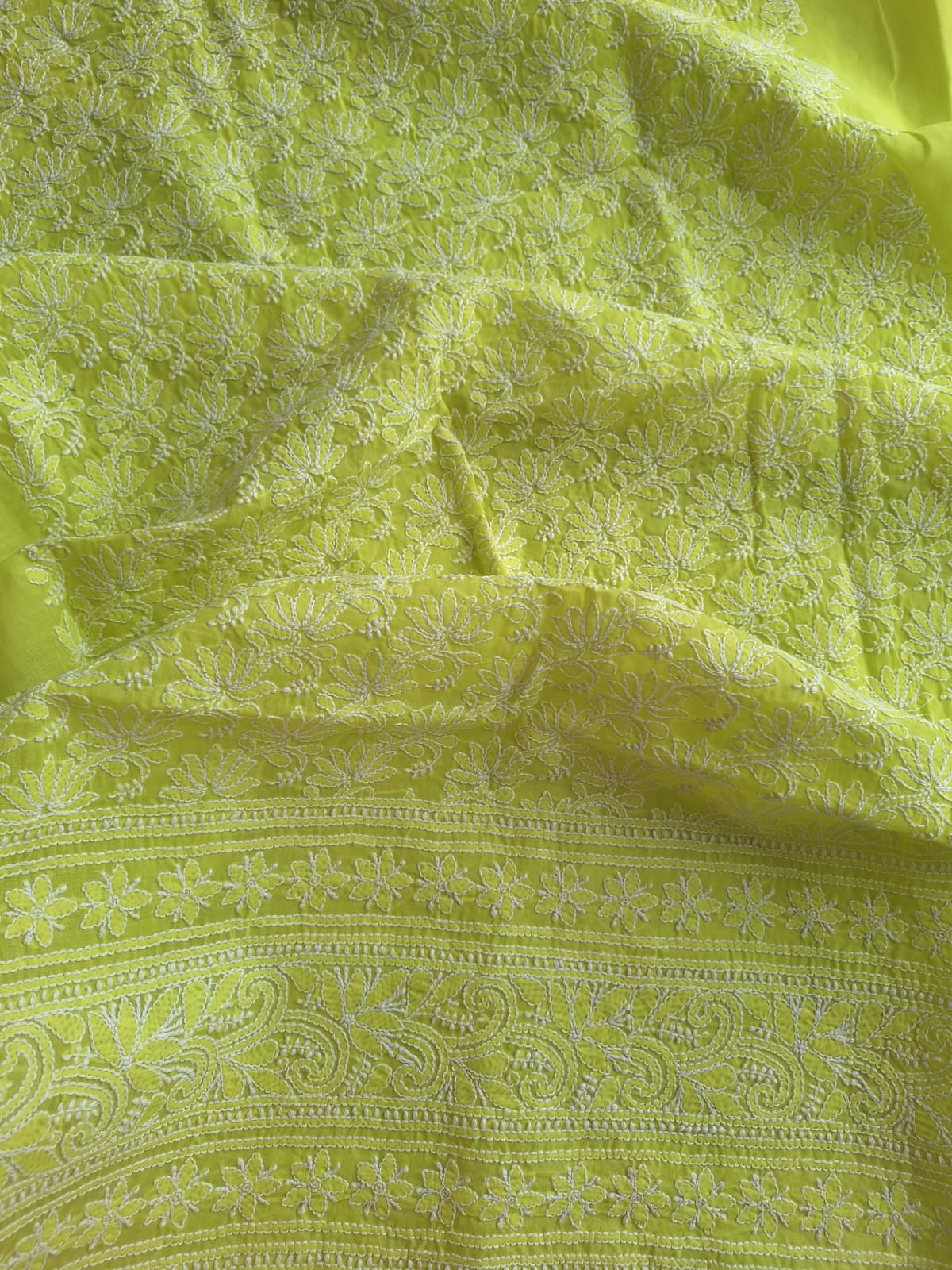 KAMAL Cotton Handcrafted Jaalwork Kurta Fabric