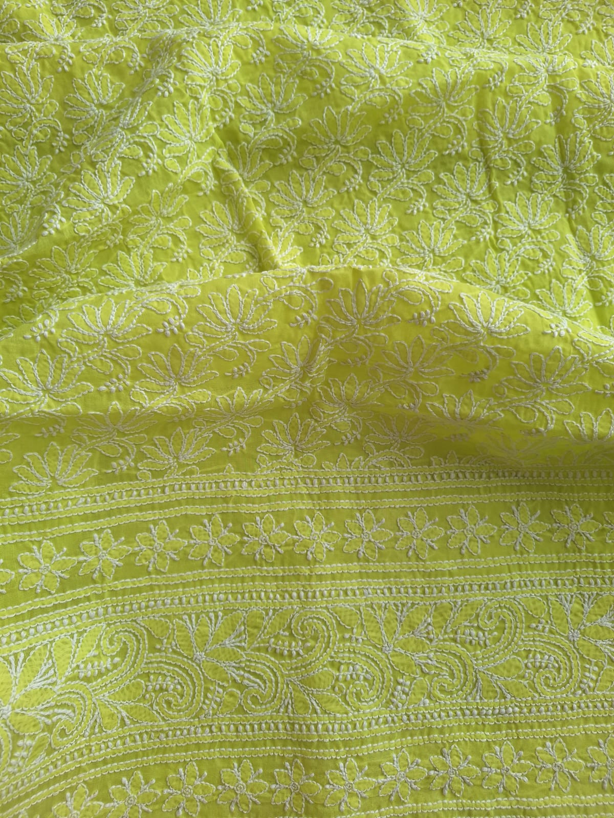 KAMAL Cotton Handcrafted Jaalwork Kurta Fabric