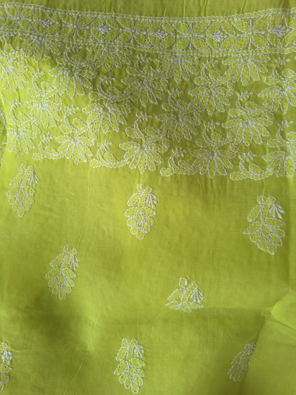 KAMAL Cotton Handcrafted Jaalwork Kurta Fabric