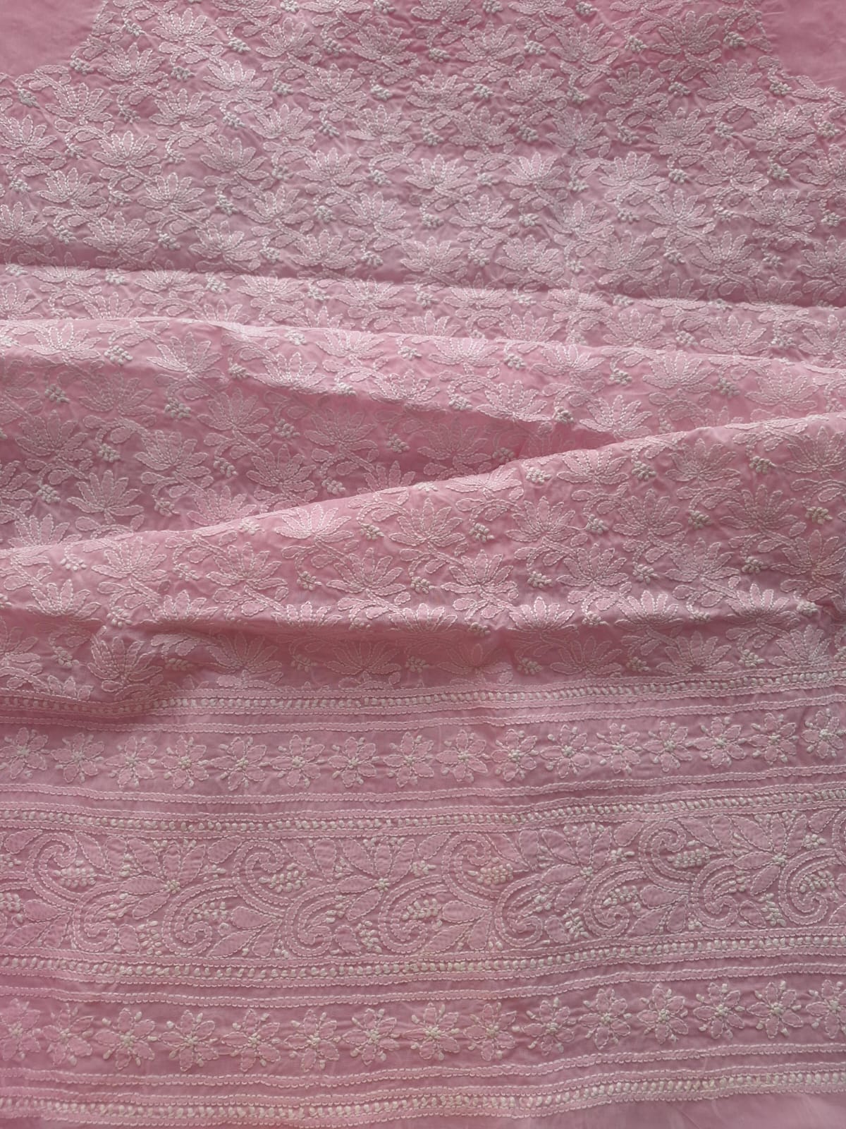 Kamal Cotton Handcrafted Jaalwork Kurta Fabric