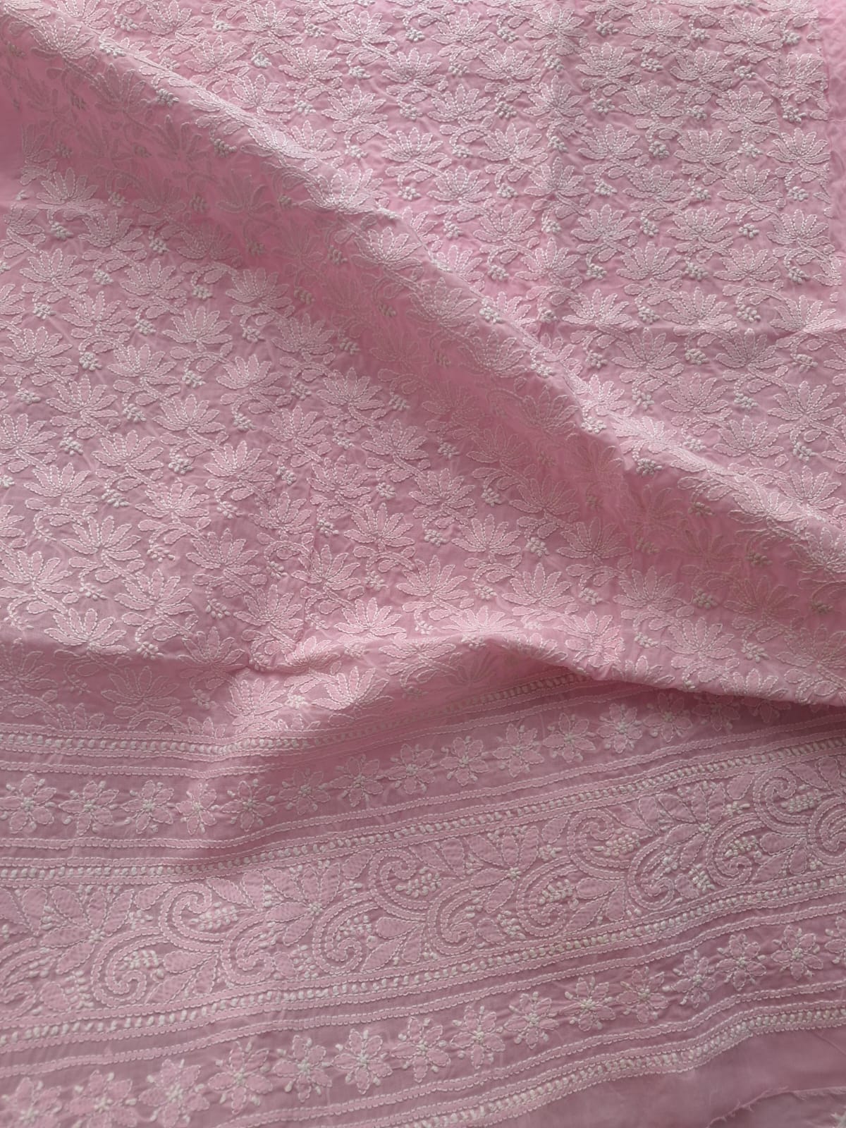 Kamal Cotton Handcrafted Jaalwork Kurta Fabric