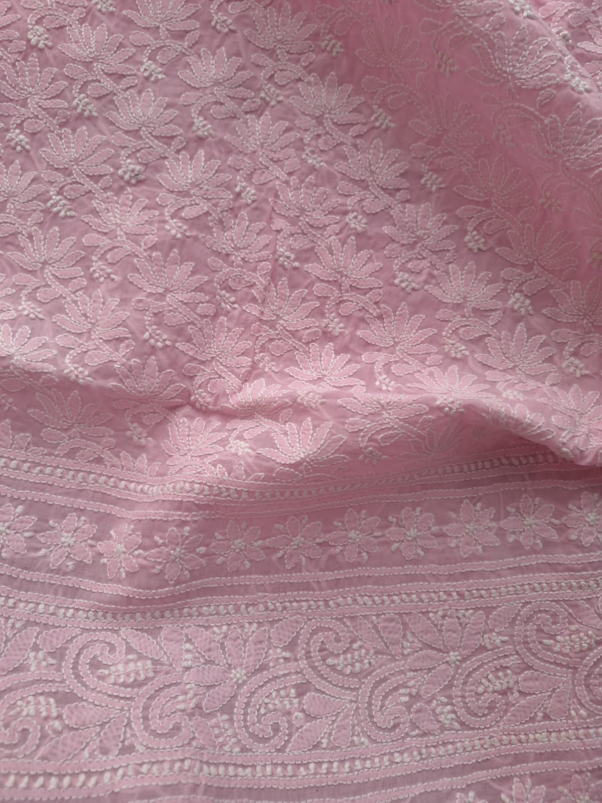 Kamal Cotton Handcrafted Jaalwork Kurta Fabric