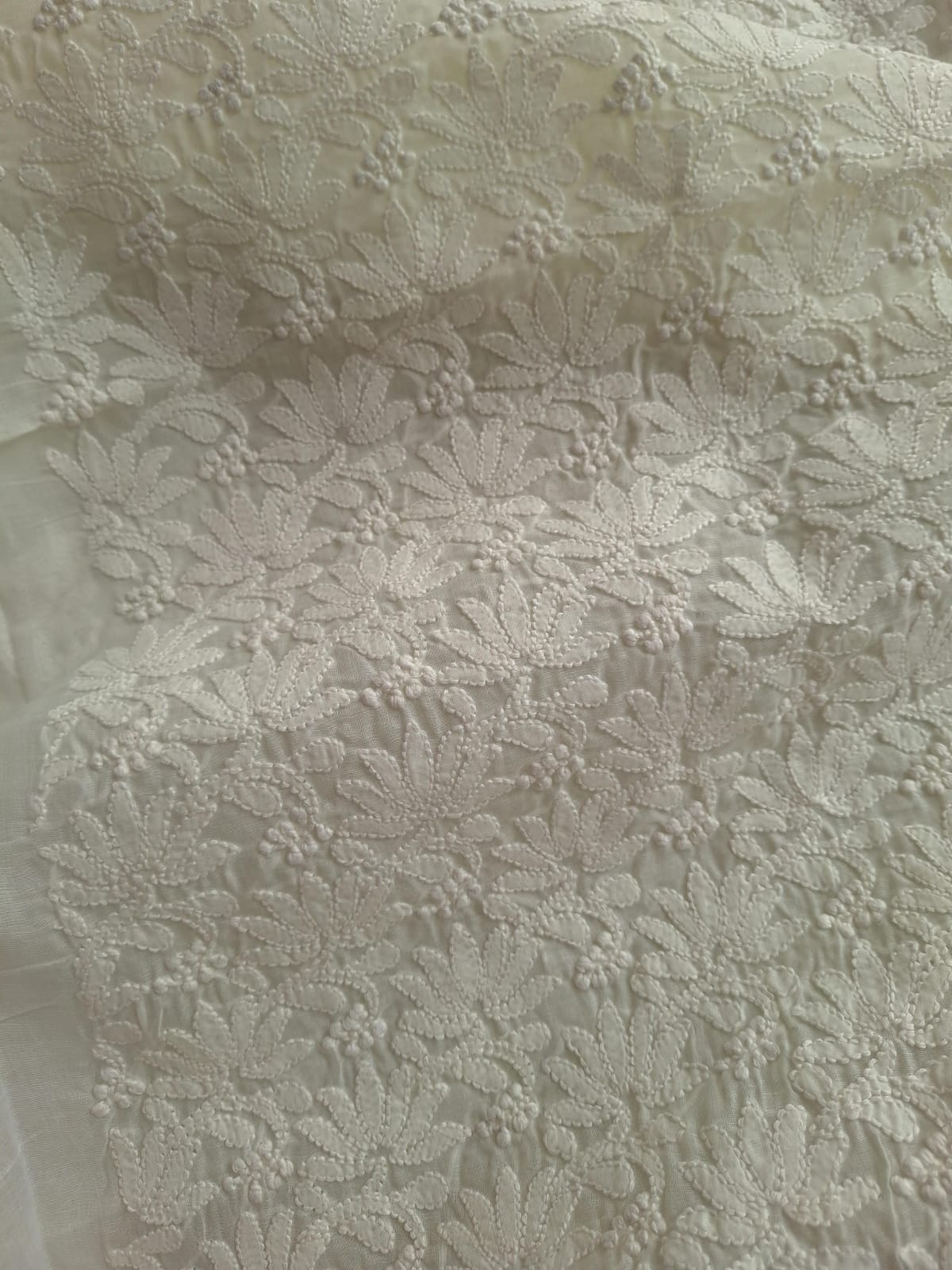 KAMAL Cotton Handcrafted Jaalwork Kurta Fabric