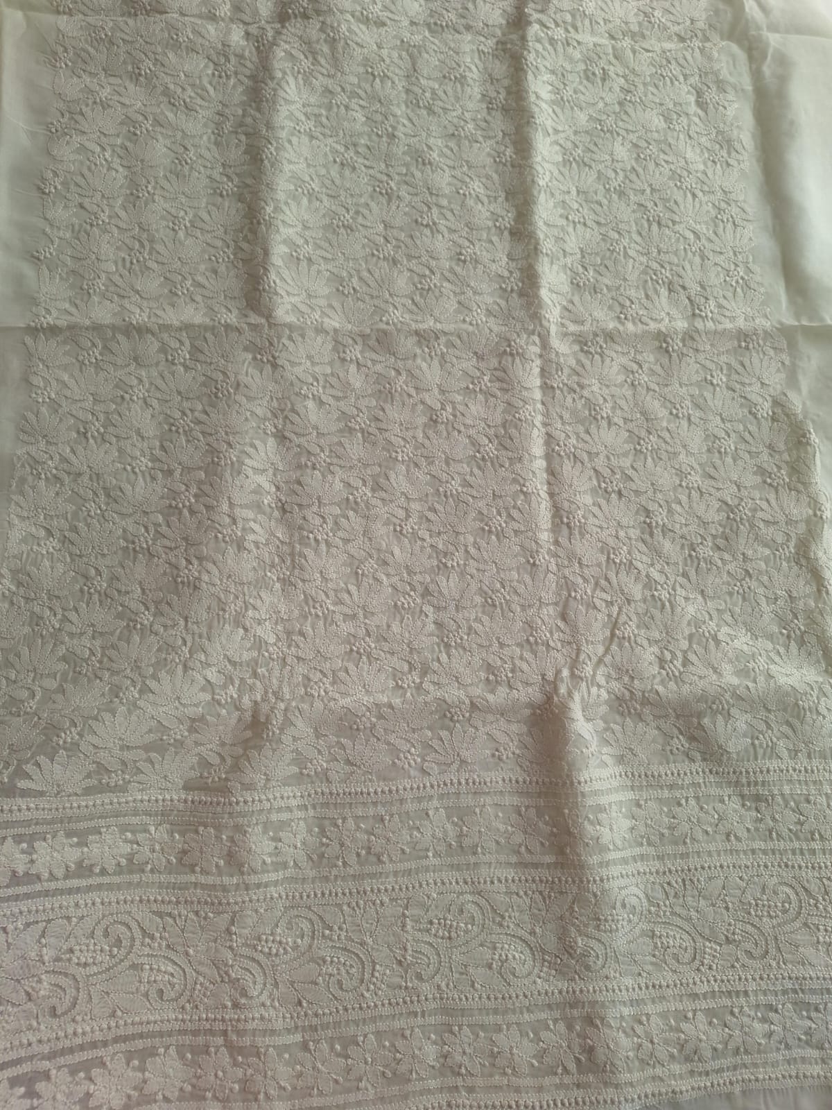 KAMAL Cotton Handcrafted Jaalwork Kurta Fabric