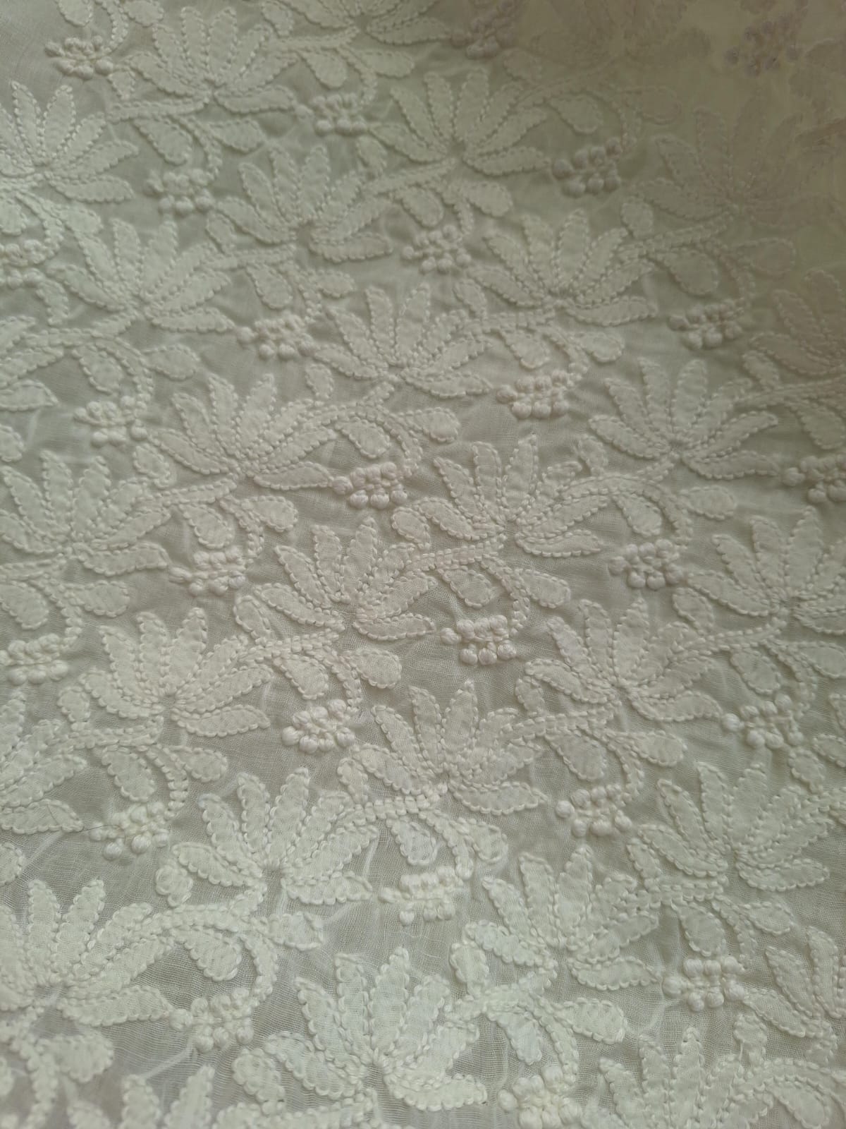 KAMAL Cotton Handcrafted Jaalwork Kurta Fabric