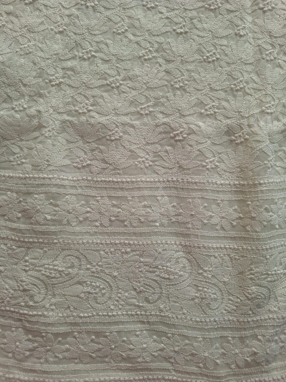 KAMAL Cotton Handcrafted Jaalwork Kurta Fabric