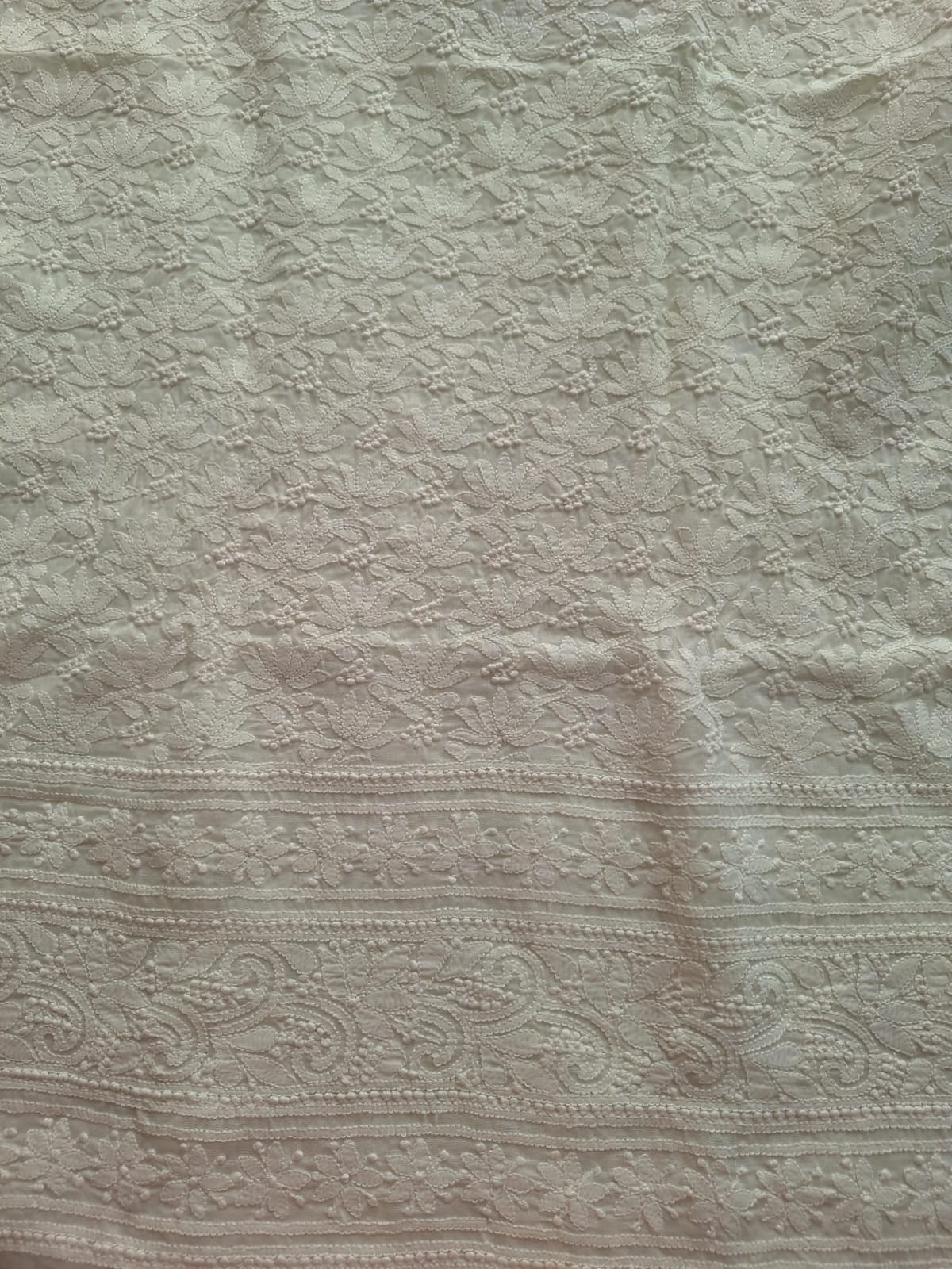 KAMAL Cotton Handcrafted Jaalwork Kurta Fabric