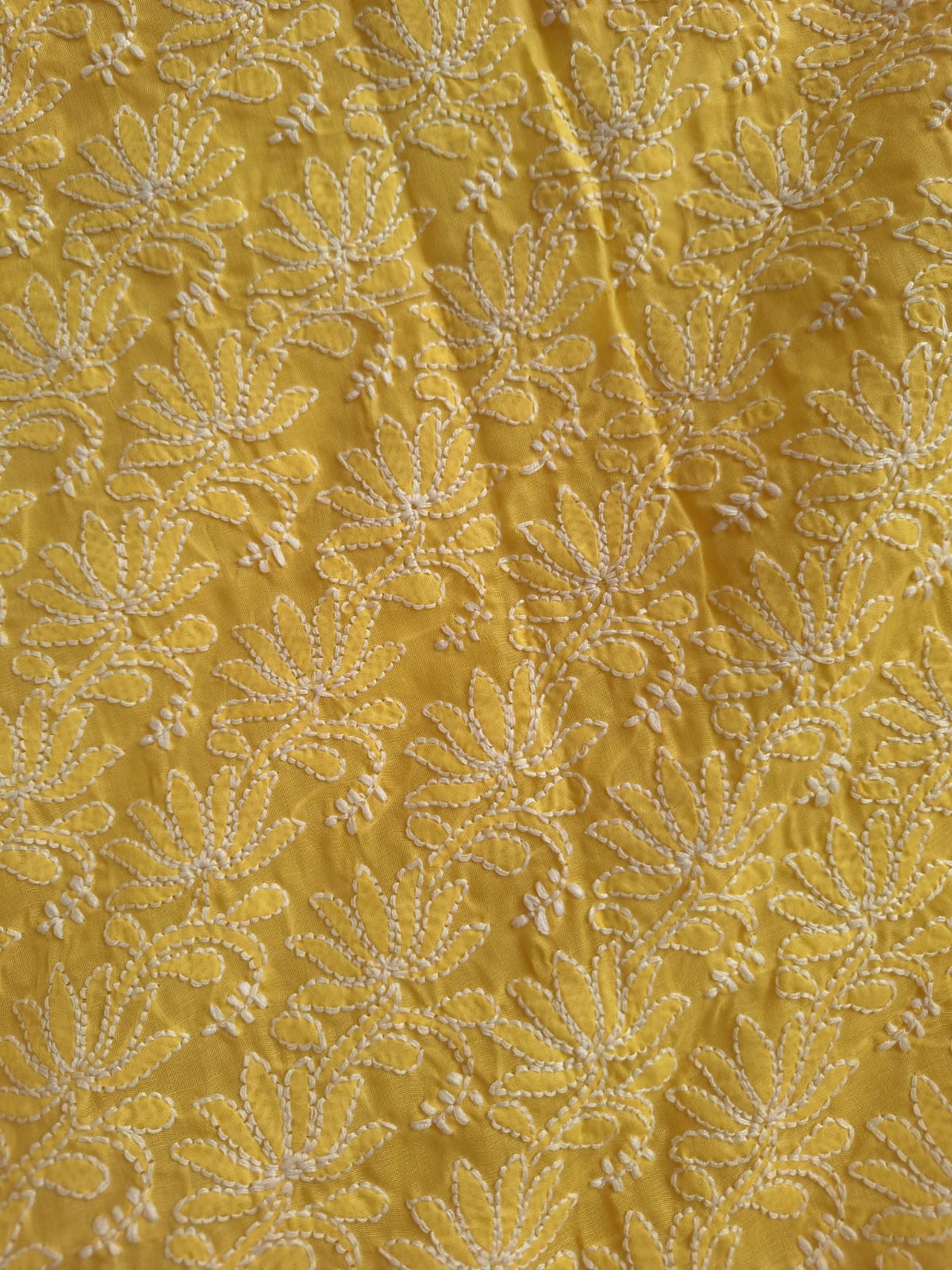 KAMAL Cotton Handcrafted Jaalwork Kurta fabric