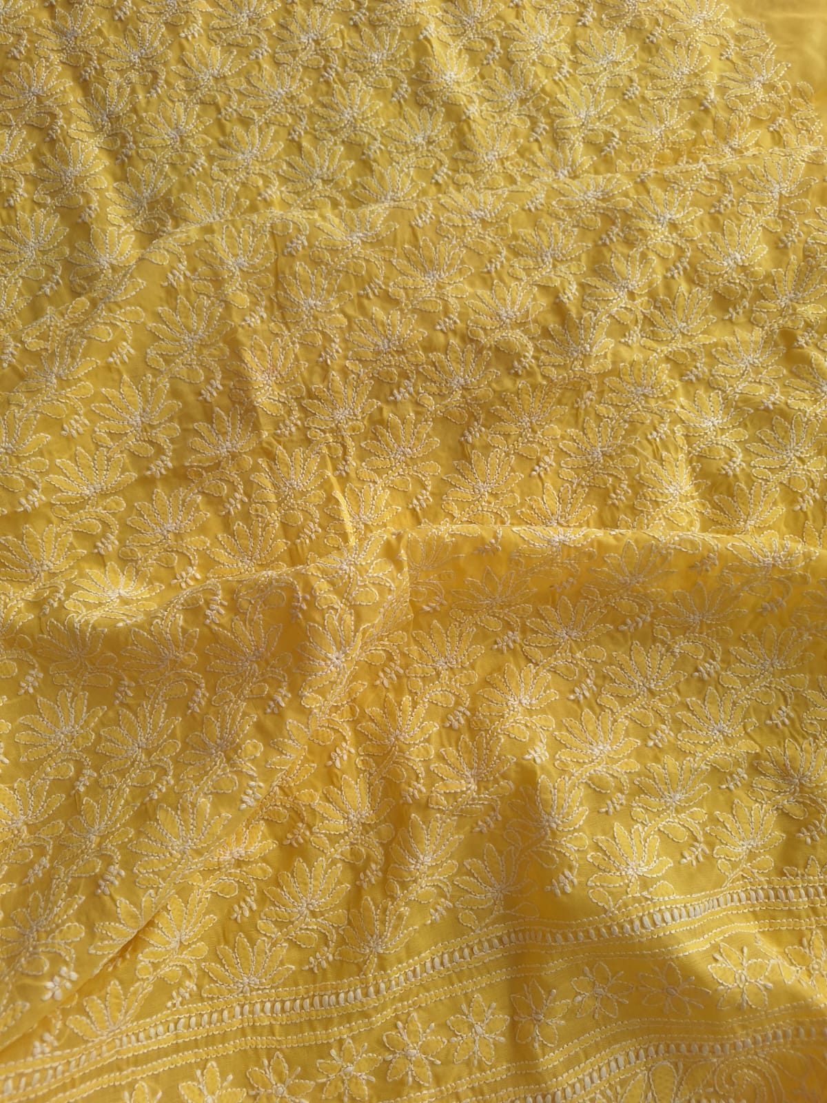 KAMAL Cotton Handcrafted Jaalwork Kurta fabric