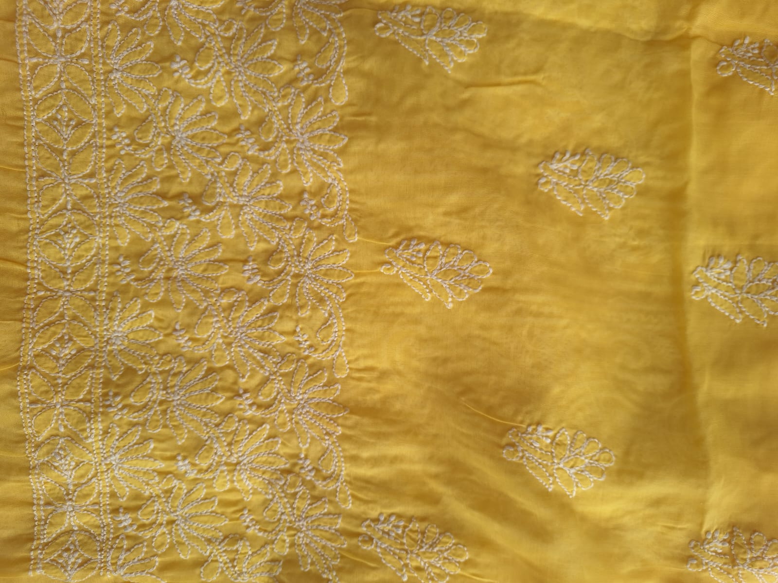 KAMAL Cotton Handcrafted Jaalwork Kurta fabric